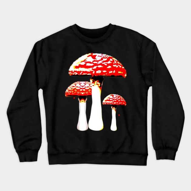 Misterious Mushrooms Crewneck Sweatshirt by emma17